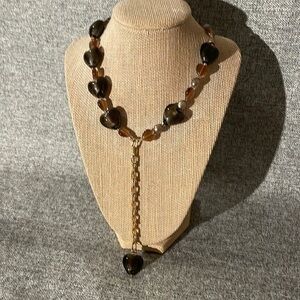 Anthropologie Mod Heart Lariat Necklace. NWT